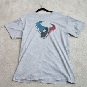 NFL Team Apparel HOUSTON TEXANS Tee Shirt Size Large Gray